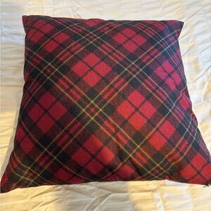 Plaid Holiday Throw Pillow